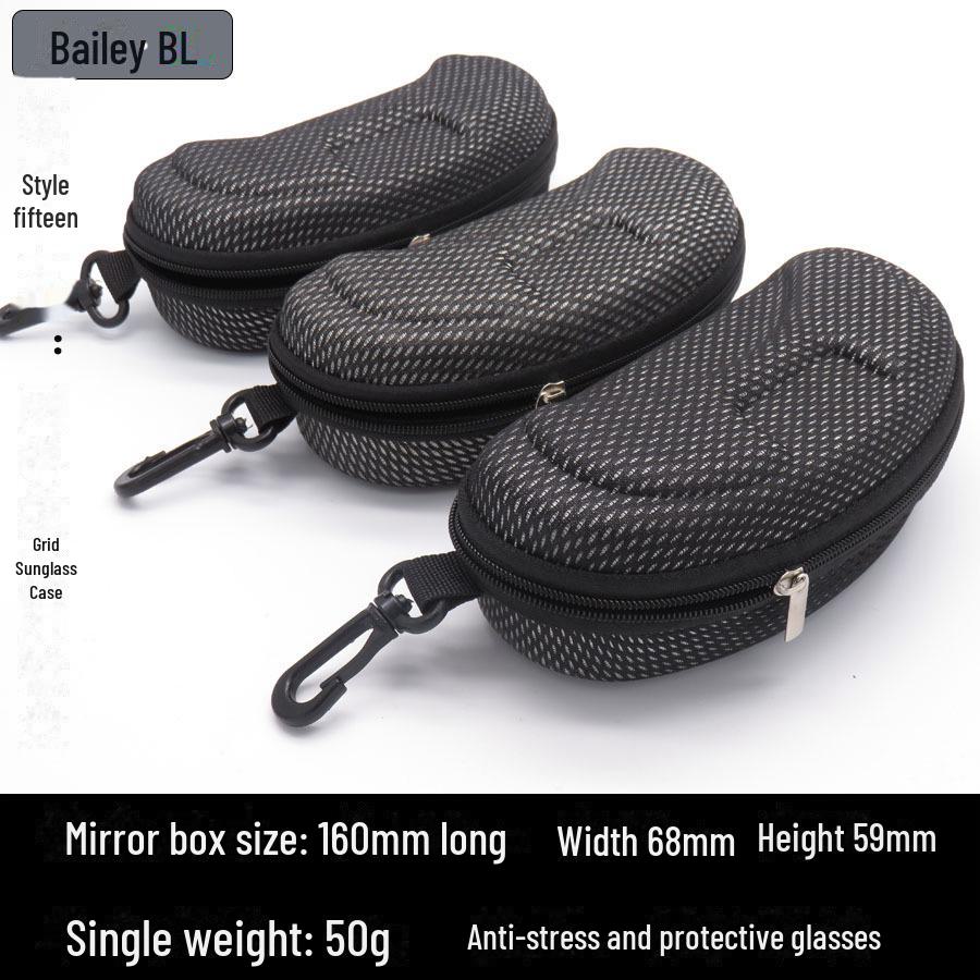 Cycling Sports Zipper Sunglasses Storage Case - EVA Black