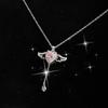 1pcs Heart Angel Wings Silver Color Necklaces For Women Girl Pendant Choker Necklaces Women Aesthetic Fashion Neck Jewelry Gifts