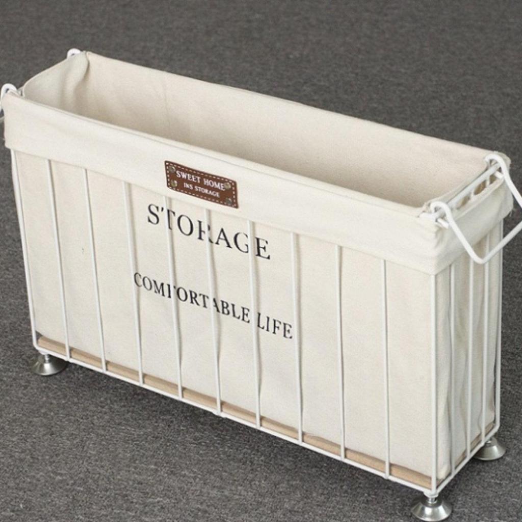Nordic Style Iron Storage Basket with Wheels for Books, Snacks, Magazines, Yoga Mats & Sports Equipment