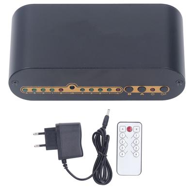 Switcher SPDIF Digital Óptico de Som 4x2 4 Entradas 2 Saídas Divisor SPDIF Digital Óptico de Som 4x2 com IR