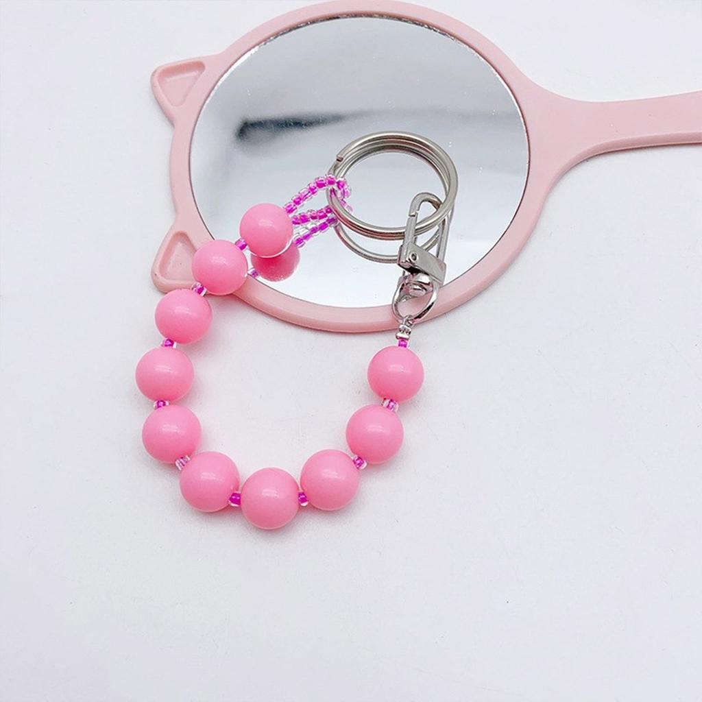 Colorful Beaded Keychain Unique Phone Charm Chain Eye Catching Keyring Decoration Bag Pendant for Various Occasion