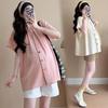 2026 Korean Puff Sleeve Doll Shirt & Belly Support Shorts Set