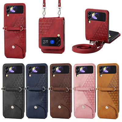 Mode Damen Umhängetasche Für Samsung Galaxy Z Flip 3 4 5g Kartenfach Handyhülle Für Galaxy Z Flip3 Flip4 Brieftasche Lederhülle