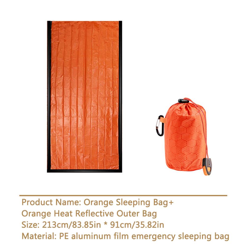Thermal Sleeping Bag Portable Survival Blanket PE Aluminum Film Warm Windproof Waterproof for Camping Hiking Outdoor