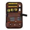6 In 1 Golf Accessory Bag PU Leather with Tees Scorer Divot Tool Ball Clamp Brush Golf Essentials Storage Case for Gift