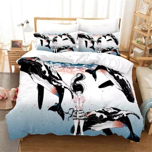 Whale Duvet Cover Set Bed Decoration First Choice Gift Suitable For Children Boys Girls And Adults Soft Warm And Breathable