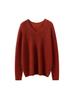 Classic Cashmere & Mulberry Silk V-Neck Women's Pullover Knitwear