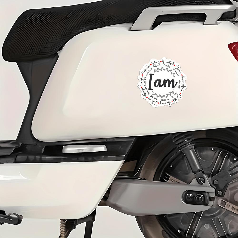1PC I Am Affirmation Sticker | Inspirational Bible Sticker Pack For Journals And Laptops | Waterproof Sticker For Water Bottles And Cars
