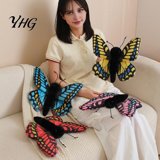 Cuddly Fabric Doll Realistic 3D Butterfly Plush Toy, Stuffed Throw Pillow, Soft Home Display Insect Animal Decor, Gift for Kids Girls, Ornament