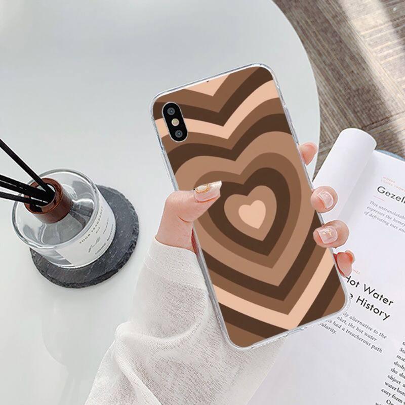 Latte Love Kaffee Herz Handyhülle Für IPhone 14 13 12 11 XS X 8 7 6 Plus Mini Pro Max SE 2022 Weiche Transparente Handyhülle