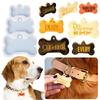 Clear 3-link Dog Bone Label Keychain Silicone Mold for Valentines Gift Craft Handmade Key Chain Accessories Mould