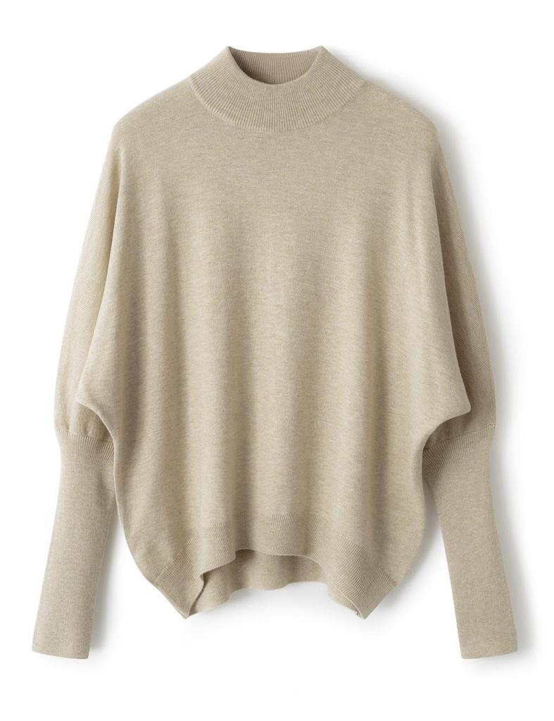Women's Autumn/Winter Wool Batwing Sleeve Turtleneck Sweater