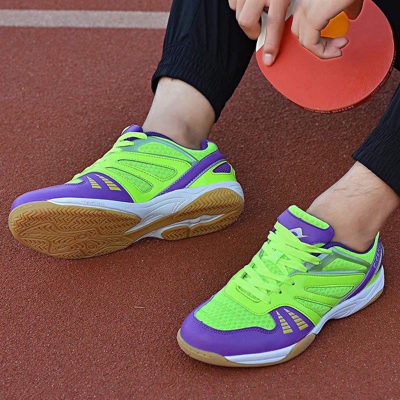 Foreign Trade New Table Tennis Shoes Men and Women Couples Lightweight Non-slip Wear-resistant Badminton Shoes Tennis Shoes Professional Training Shoe