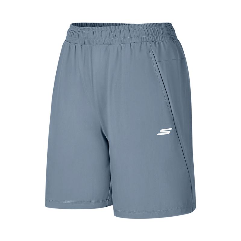 Skechers Moisture Wicking Quick Dry Cool Feeling UV Protection Solid Color Breathable Casual Shorts Women Shorts P224W088-027C
