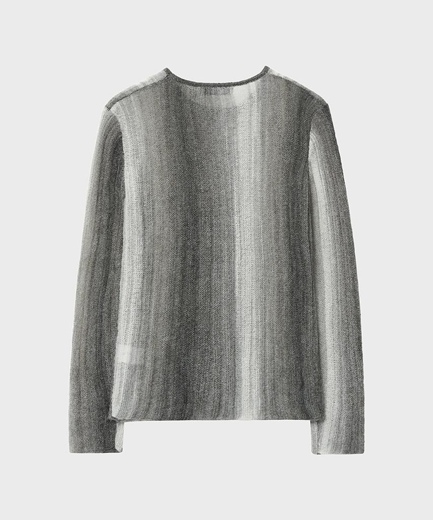 NOIRER FOR WOMAN Hairy Gradient Slim Knit (Gray)