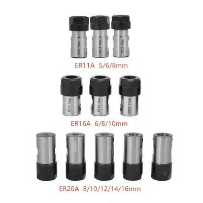 Extension Rod Chuck Collet Toolholder CNC Steel Silver & Black Type A 1pc
