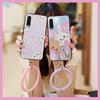 Youth Cartoon Phone Case For LG Velvet 4G/5G Ring Solid Color Back Cover Bracelet Soft Case Creative Heat Dissipation