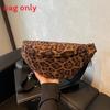 Leopardenmuster Crossbody-Tasche für Damen aus Baumwollmaterial mit Reißverschluss