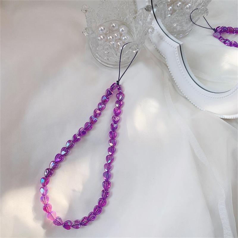 

Cute Star Beaded Phone Chain Acrylic Beaded Korea Phone Pendant Lovely Coloful Anti-Lost Phone Chain Hanging Jewelry Girl Gift