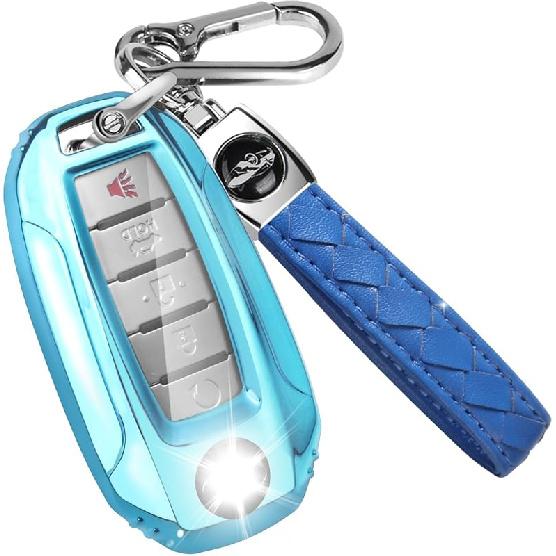 For Infiniti Key Fob Cover With Keychain, 3 4 5 Button Car Key Case For Q50 Q60 QX60 QX50 QX55 -2024