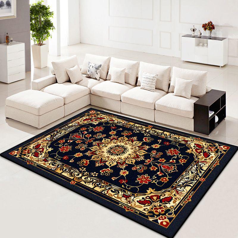 Luxury Home Decoration Persian Border Design Living Room Rug Soft Non-slip Bedroom Decor Bedend Carpet Easy Clean Sofa Table Mat