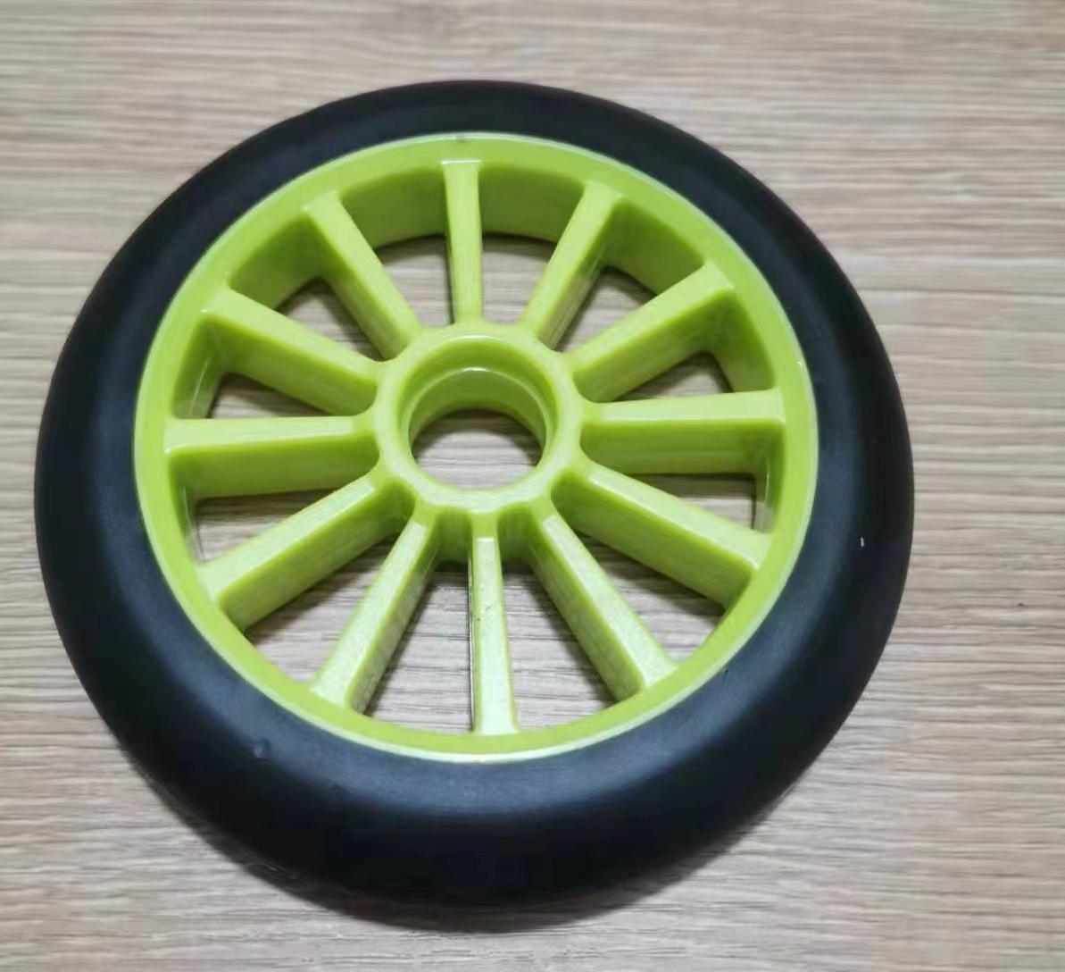YSMLE Roller 125MM PU Wheels for Slalom Speed 3 Wheels Inline Skate or Scooter Freight Flatbed Truck Hand-cart 125MM чёрный