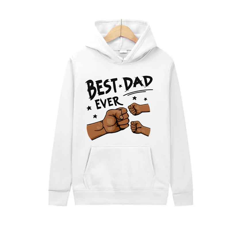 Herbst Schwarz Herren Trend Hoodies Damen Lässig Streetwear Bester Papa Aufdruck Sweatshirts Langarm Harajuku Y2K Tops Frühling Weiß