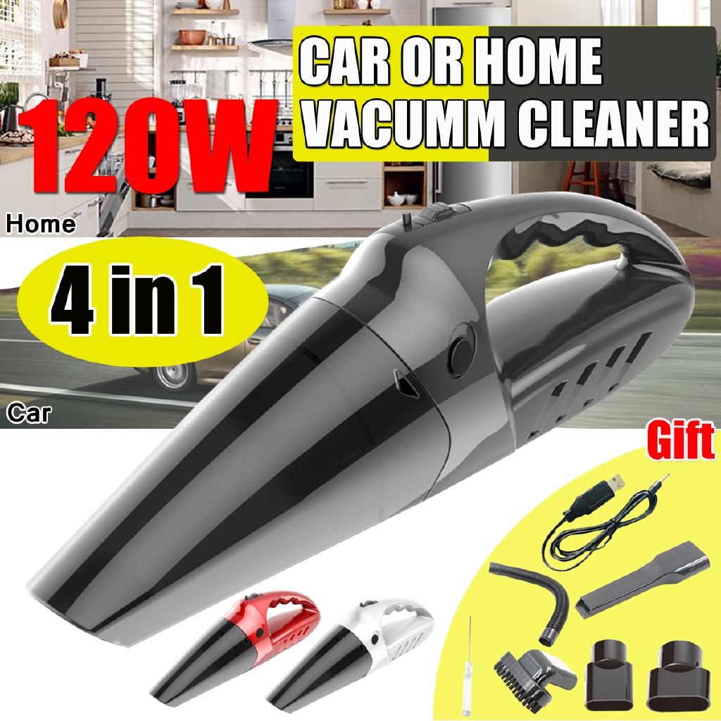 120W Rechargeable Cordless Wet Dry Car Vacuum Cleaner Mini Portable Handheld Vehicle Auto Home Cleaning Tool 12V