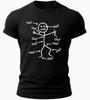 Divertente Maglietta Stick Figure “Ahi” Uomo Donna Top – Maglietta Grafica Sarcasmo Dolore Umorismo