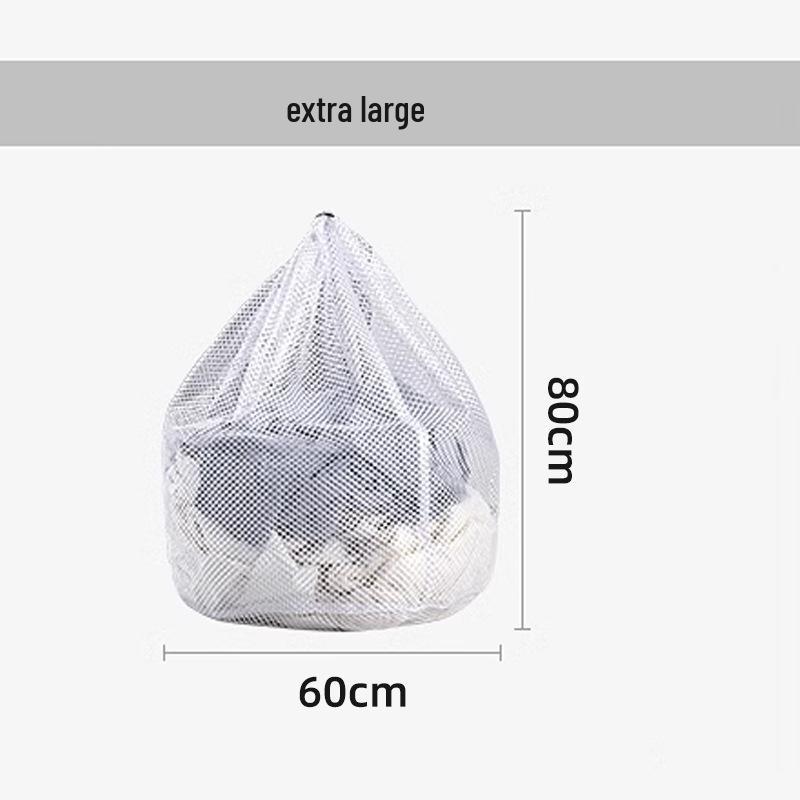 Extra Large Anti-Deformation Mesh Laundry Bag - Thick Protective Drawstring Wash Bag for Washing Machines