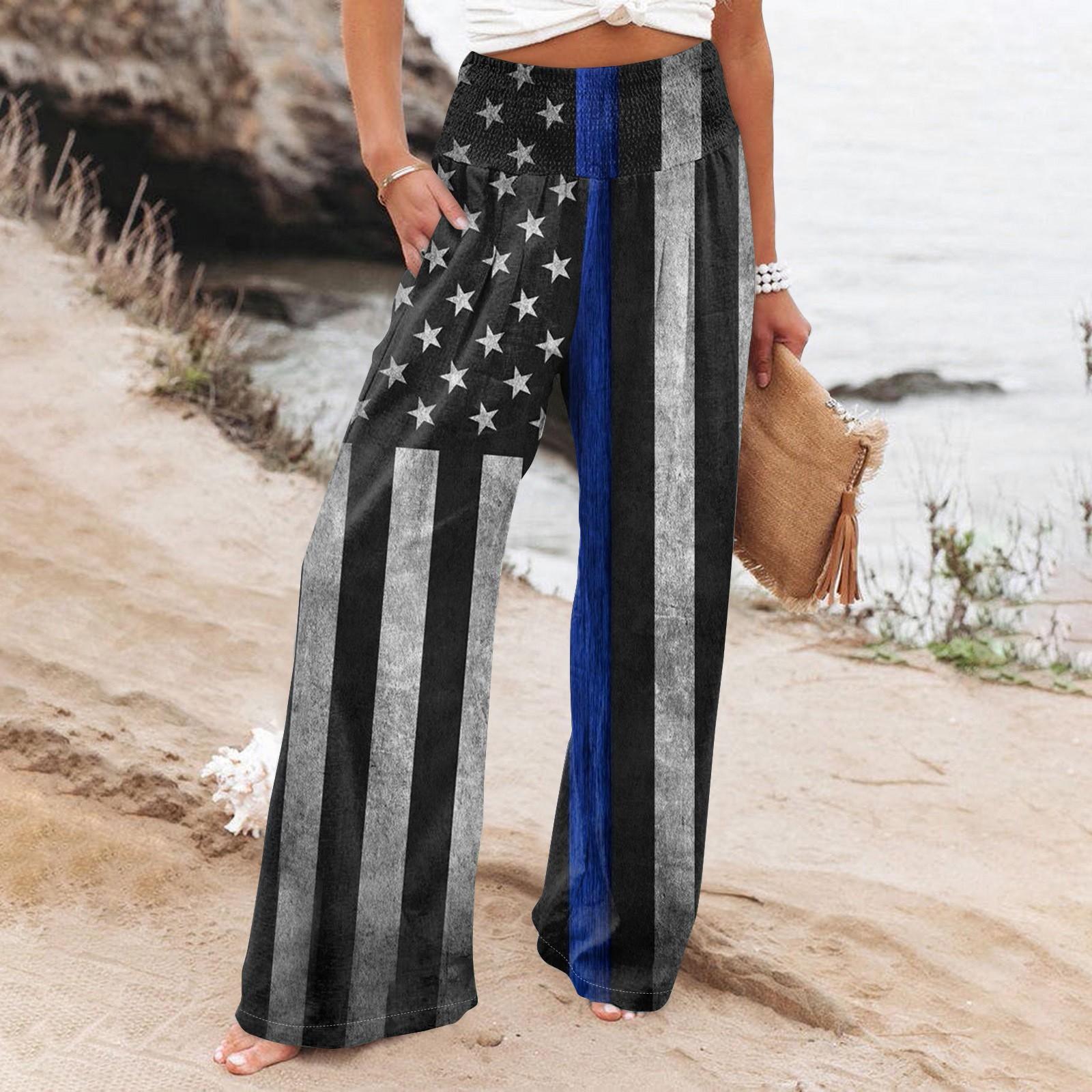 

Женские прямые брюки, женские брюки с эластичной резинкой на талии, свободные повседневные брюки с принтом и карманами XXXL