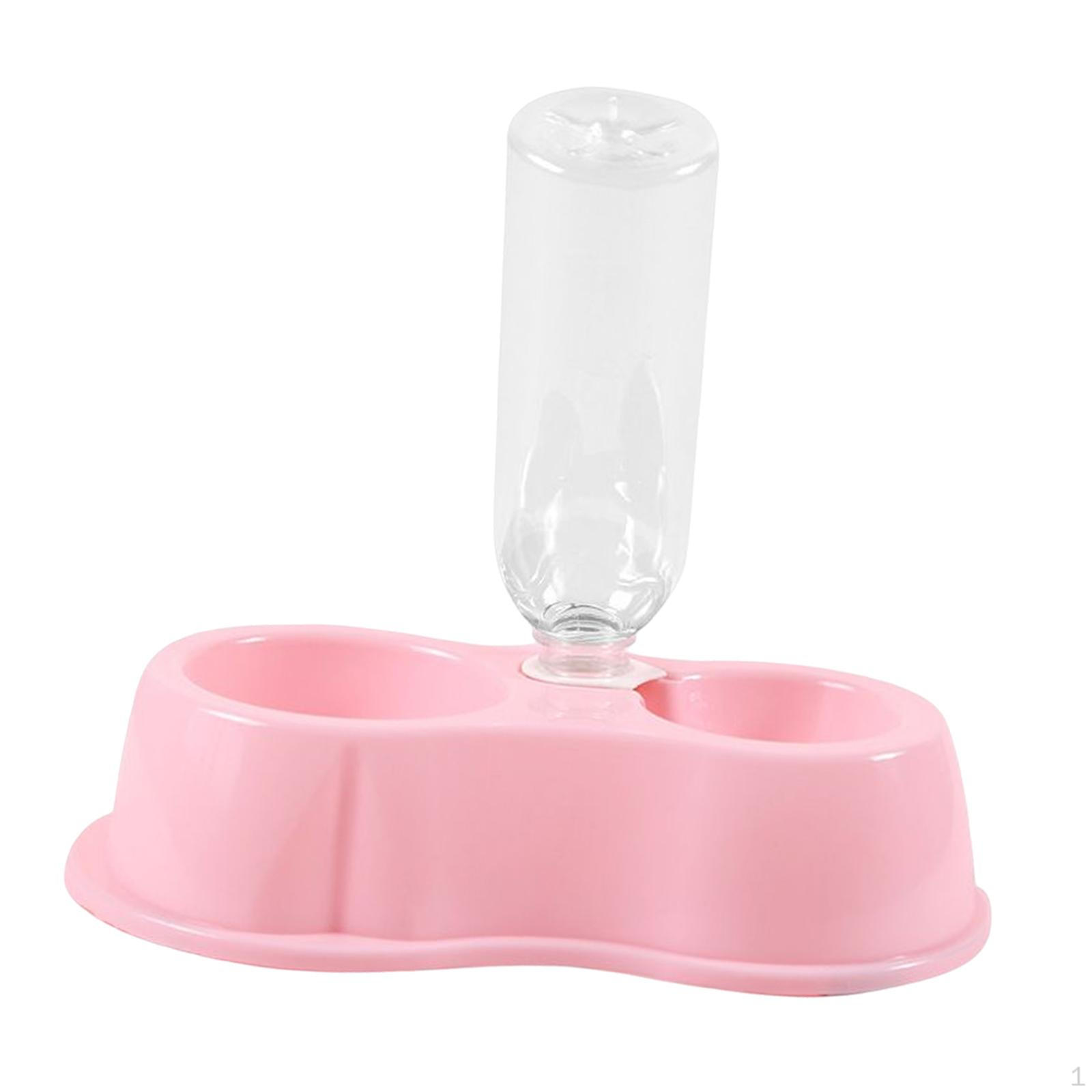 

Bowl Pet Feeder And Water Dispenser Set - Simple Practical Solution for Pets рожевий