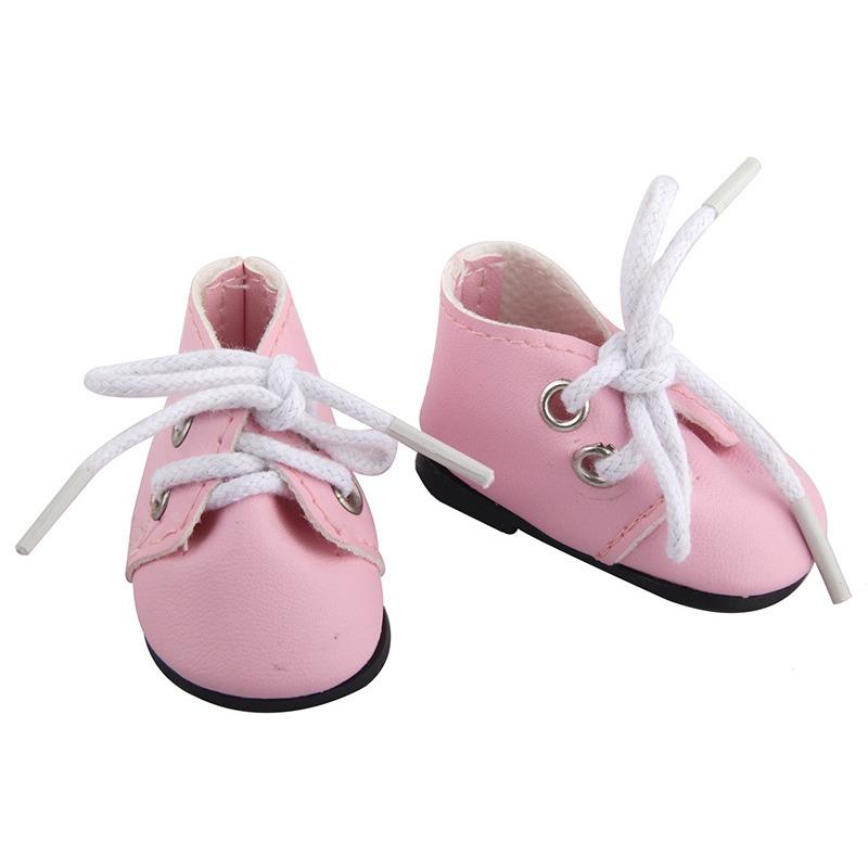 1 Pereche Pantofi Păpușă Pantofi PU cu Șireturi pentru Păpuși de 14 Inch Accesorii Jucării