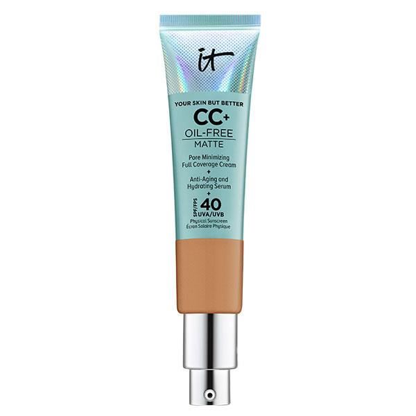 IT Cosmetics Fond De Teint Your Skin But Better CC+ Oil Free Matte Crème Correctrice Mate SPF40 Tan 32ml