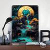 Golden Moon Waterfall Metal Poster Customized Wall Art Retro Vintage Tinplate Signs for Room Decorations Decoration Gaming Decor