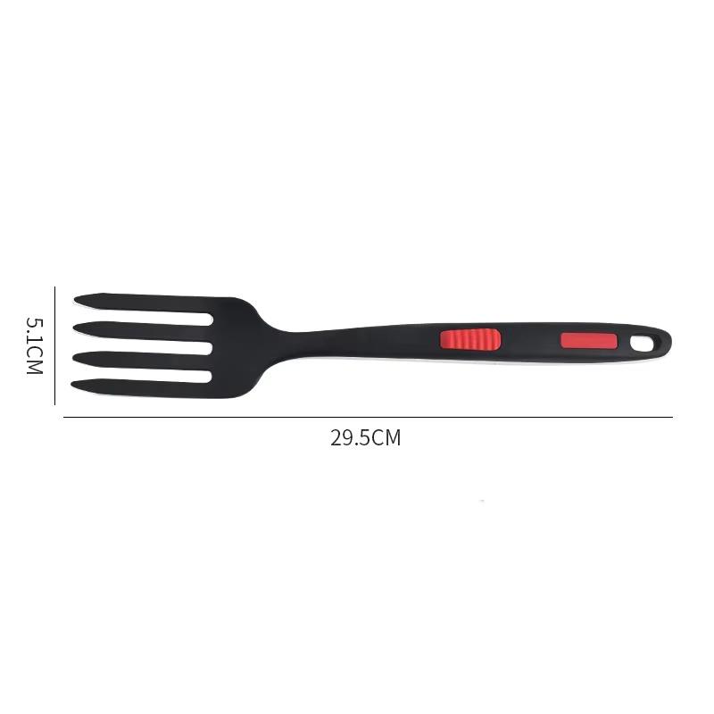 Silicone Flexible Cooking Utensils Multi-function Spaghetti Server Fork Salad Forks Whisking Serving Kitchen Accessories