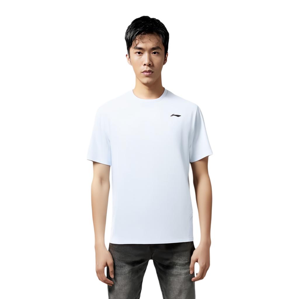 Li-Ning Comfortable Sports Casual Simple Cooling T-Shirt Men Tops Folk-Blue ATSV333-4