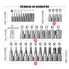 Complete 34Pieces 3/8'' Drive Socket and Bit Kit Male / Female with Storage Box for Home Repairs and Professional Use