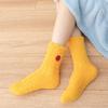 Women In Autumn and Winter Add Velvet and Thick Warm Home Floor Moon Son Non Slip In Tube Socks