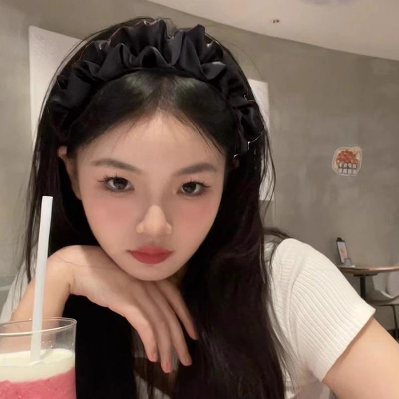 New Black Fold Simple Hairband For Women Girls Elegant Heighten Headband Hair Band Sweet Hair Hoop Fashion Hair Accessories