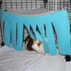 Cozy Tassel Pet Tent Hideaway - Hammock Bed for Guinea Pigs Hamsters & Small Animals with Soft Curtain Design
