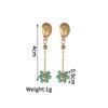 Atoztide Trendy Exquisite Colorful Flower Tassel Earring for Women Stainless Steel Gold Color Shell Drop Earring Jewelry Gift