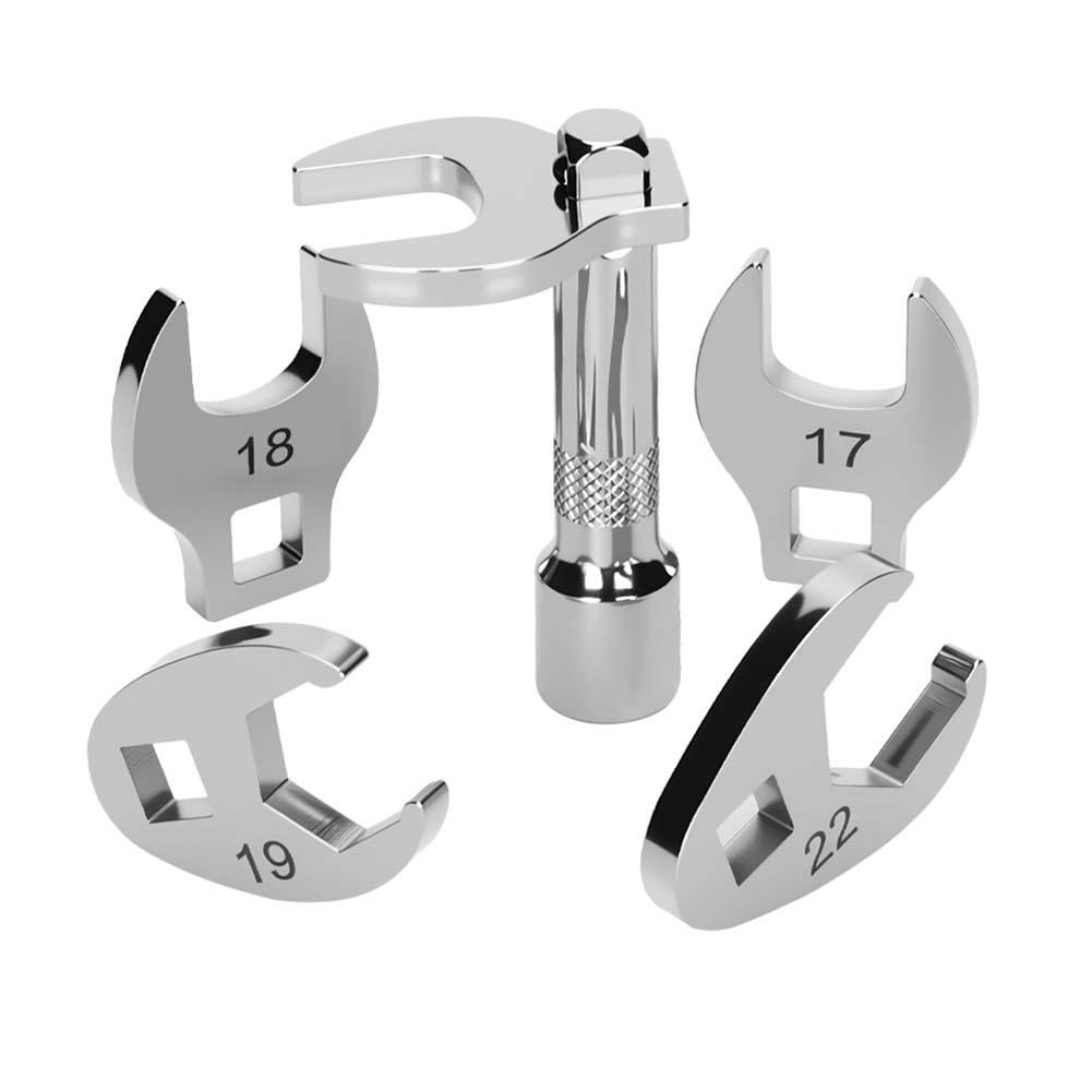 10Pcs/set 3/8Inch Drive Crowfoot Wrench 10-22mm Open End Spanner For Torque Wrench Repair Hand Tools