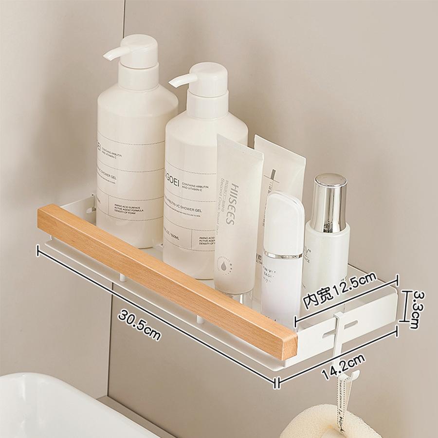 Black walnut bathroom storage rack storage rack perforated washbasin wall mounted tripod bathroom accessories corner shelf