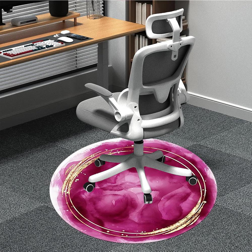 

1pc Purple Abstract Art Chair Carpet for Office, Soft, Non-Slip Polyester Mat, Office, Entryway, Living Room, Bedroom, yy251207212 80cm by 80cm