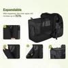 Large Capacity Folding Pet Carrier Backpack Portable Adjustable Breathable Expandable Bag for Hiking Adventure with Puppies and