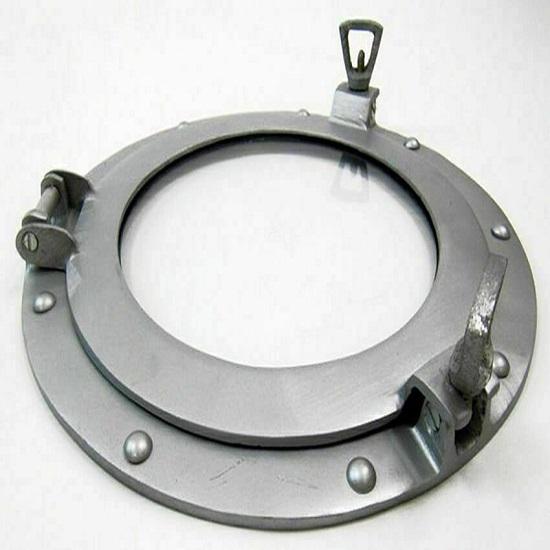 Ship's Cabin Porthole Window Glass 30.48 Cm Aluminum Finish Round Wall Decor