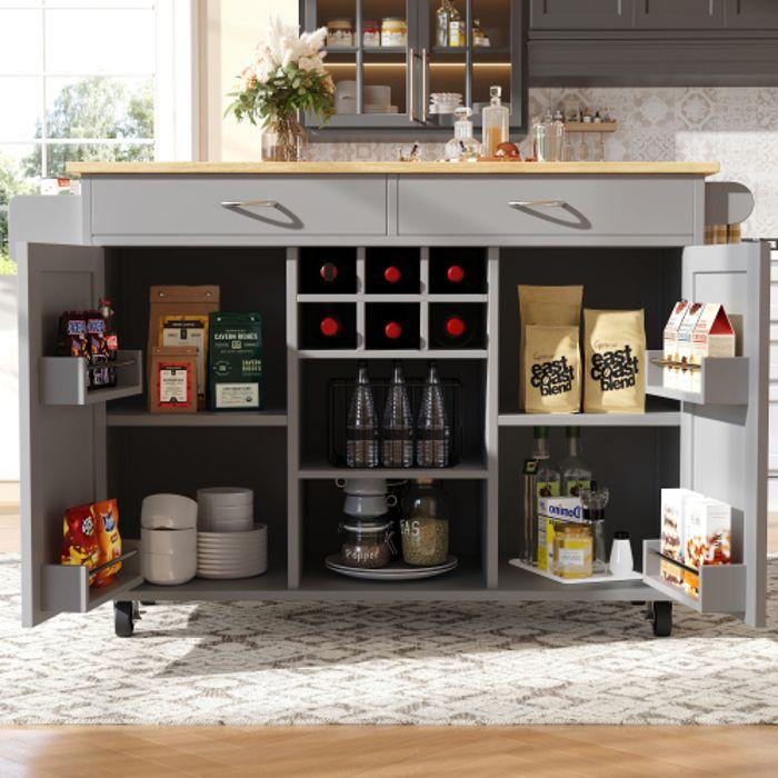 Isola da cucina - MUVOE - Tavolo multifunzionale - 102x45x92 cm - Organizzazione flessibile - Design moderno