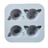 Kakiyi 4 Hole Cartoon Pig Animal Cake Mold Silica Gel Mould Bakeware Baking DIY Tools Accessories Fondant