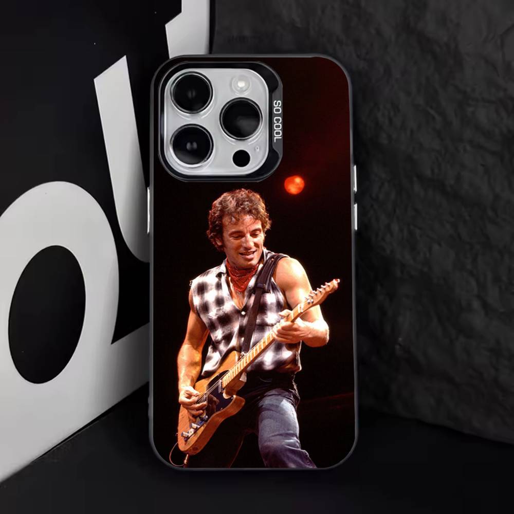 B-Bruce Springsteen Singer Phone Case For iPhone 11,12,13,14,15,16,17,Pro,Max,Plus,E,Air,Mini IMD Matte Black